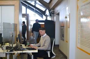 Employee at desk
